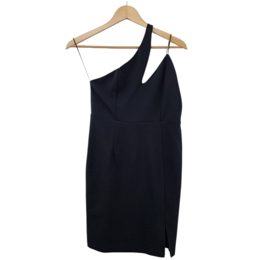 Olia Black Mini Dress One Shoulder Women's Size Small